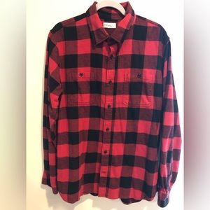 Gap Mens Buffalo Plaid Flannel Shirt Size L